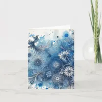 Watercolor Ephemera Vintage Blank Note Card