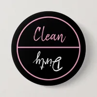 Clean and Dirty Dishwasher Dishes Notice Button