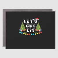 Let's Get Lit Christmas Essential Car Magnet