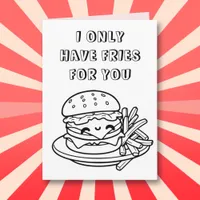 Cute Funny Coloring Page Pun | Valentine's Day Card