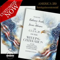 RSVP Bald Eagle Patriotic USA Semiquincentennial Invitation