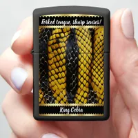 Vibrant patterns of a venomous snake zippo lighter