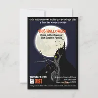 Poster-Styled Haunted House Halloween Invite