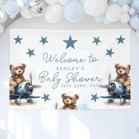 Teddy Bear Airplane Baby Shower Welcome Banner