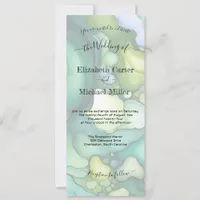 Emerald Dream: Modern Wedding Elegance Minimalism Invitation