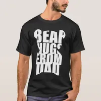  "Bear Hugs from Dad" Teddy Bear Shaped Typography T-Shirt