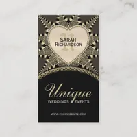 Medieval Vintage Gold Unique Wedding Business Card