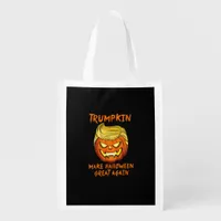 Trumpkin Make Halloween Great Again Jack O Lantern Grocery Bag