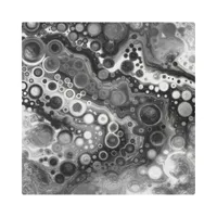 Black and White Marble Fluid Art  