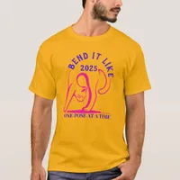 Yoga Cat T-shirt: Bend It Like 2025 funny design  T-Shirt