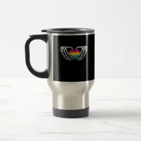 Pan Pride Skeleton Halloween Pan Goth Heart Travel Mug