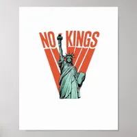 No Kings Statue Of  Protest  American Classic Poster