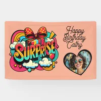 Personalized Retro Surprise Pop Art Party Birthday Banner