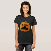 Jack o' Lantern Unhappy Face, Halloween Pumpkin T-Shirt