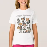 Happy Halloween Vintage Children Illustration  T-Shirt