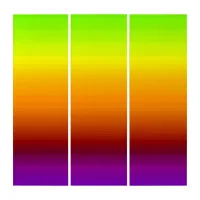 Spectrum of Colors, Green to Purple Triptych Art