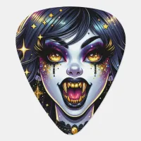 Comic Book Style Vampire Halloween Party  Guitar Pick