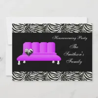 Cute Modern Furniture Housewarming Party Invitation