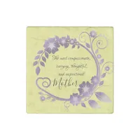 Gorgeous Floral Wreath Emotional Appraisal Message Stone Magnet