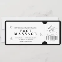 Bold Minimalist Foot Massage Voucher  Invitation