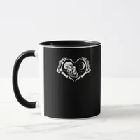 Skeletons Heart  Hands Mug