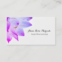 *~*  Yoga Reiki Energy Healing Light Filled Lotus Business Card