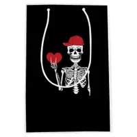 Roll Skeleton Hands Heart Valentines Day Skull Medium Gift Bag