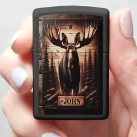 John's Forest Moose Zippo Lighter