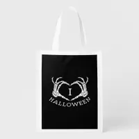 Halloween! Classic - Skeleton Hands Heart Grocery Bag