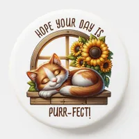 Hope Your Day is Purr-fect | Cute Cat Pun PopSocket