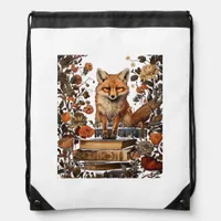 Cottagecore Aesthetic With Book Cute Goblincore Mi Drawstring Bag