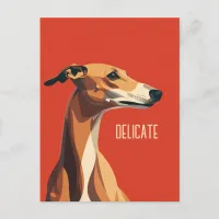 Brown Delicate Greyhound Postcard