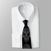 Filigree Goth Day of the Dead Skull  Neck Tie