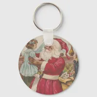 Vintage Santa Keychain