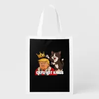 No Kings Anti Cats Funny Classic Style Grocery Bag
