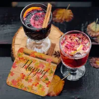 Happy Thanksgiving Fall Maple Leaves On Barn Wood Square Paper Coaster