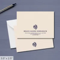 Elegant Monstera Leaf Corporate Note Card