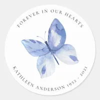 Butterfly Memorial Classic Round Sticker