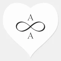 Bride and Groom Forever Infinity Heart Sticker