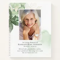 BUDGET Greenery Funeral Memorial Guest Book