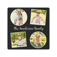 Family Picture Collage Custom Gallery 4 Photo Metal Print