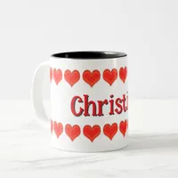 Mug - Hearts with Name