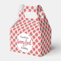 Berry Sweet Strawberry 1st Birthday Party Favor Boxes