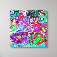 Color Therapy Fluid Art Swirls Canvas Print