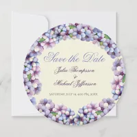 Romantic and Poetic Pastel Lilac Watercolor Save The Date