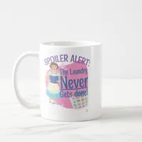 Spoiler Never Did Laundry Reading Retro Gal Coffee Mug