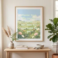 Pastel Wildflower Meadow Inspirational Quote Poster