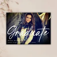 Photo Script Custom Graduation Grad  Announcement