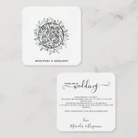 QR Code Simple Eucalyptus Wedding Invitation
