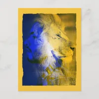 Lion Man Collage Postcard